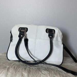 Tignanello White and Black Stylish Purse